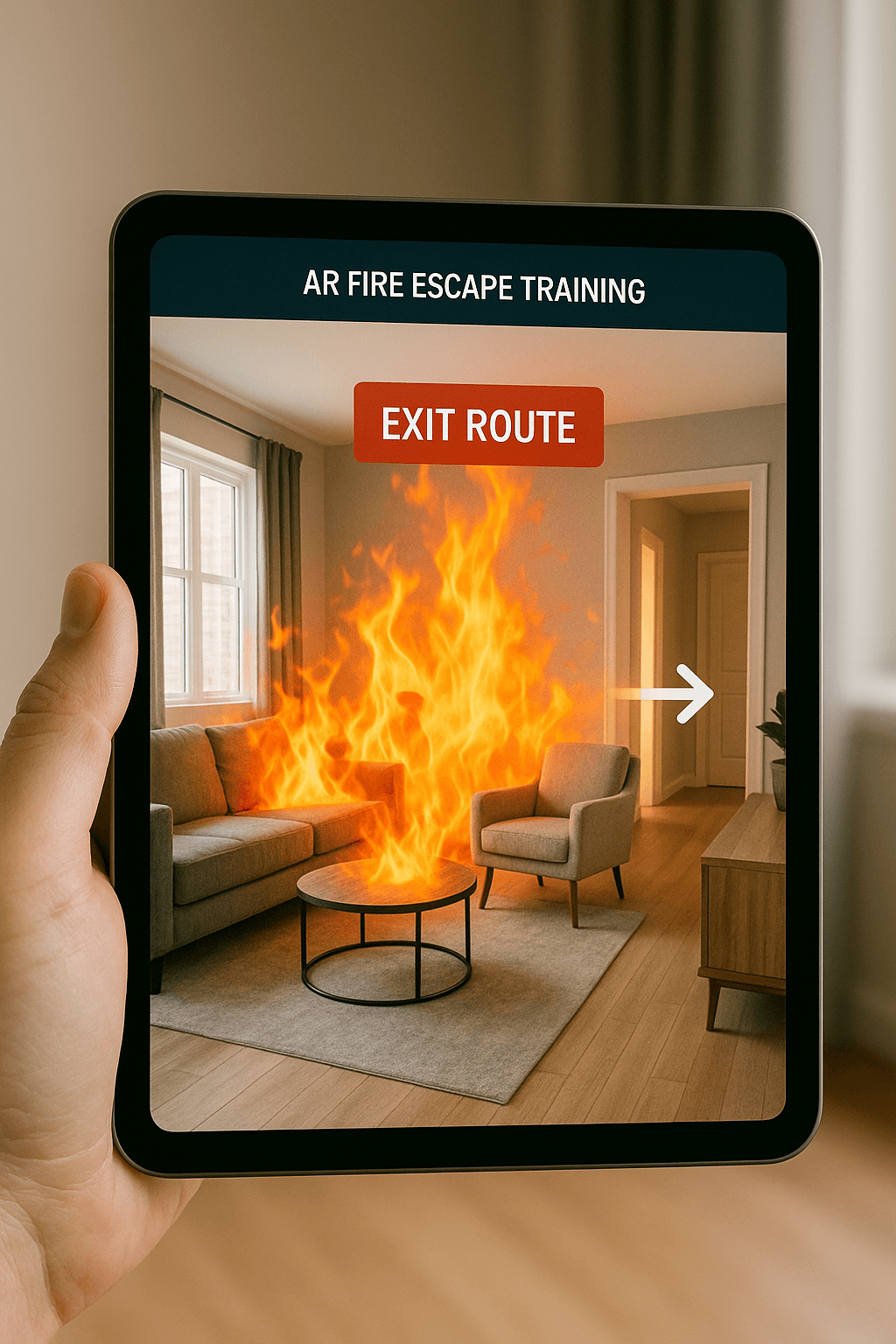 AR Fire Escape Training App - 1